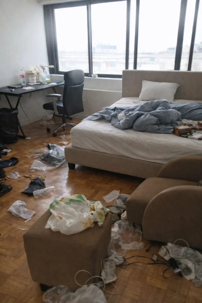 Генеральная уборка студии - до уборки